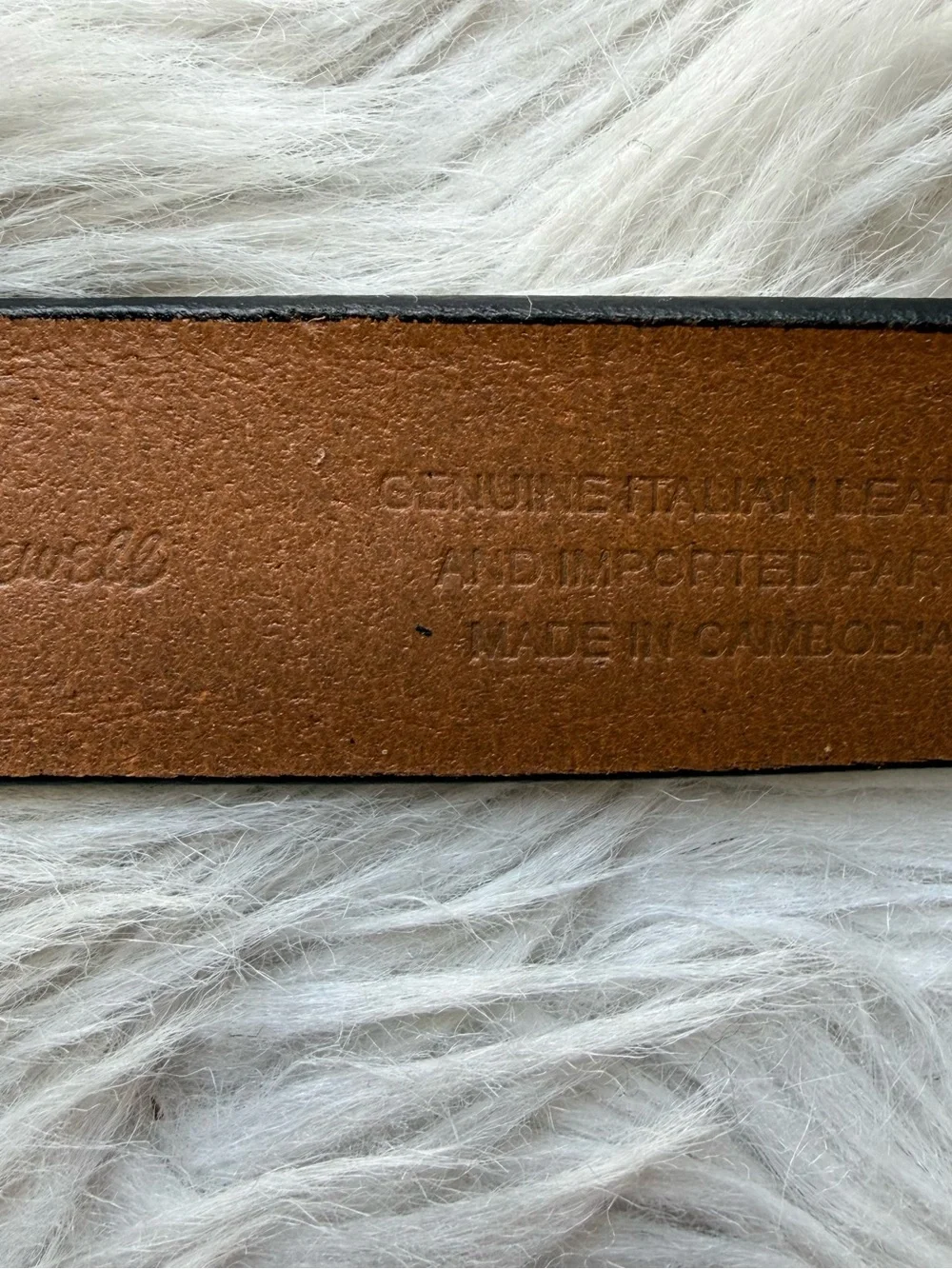New Madewell Genuine Leather Belt Brass Horseshoe Buckle Women’s Small S NWT